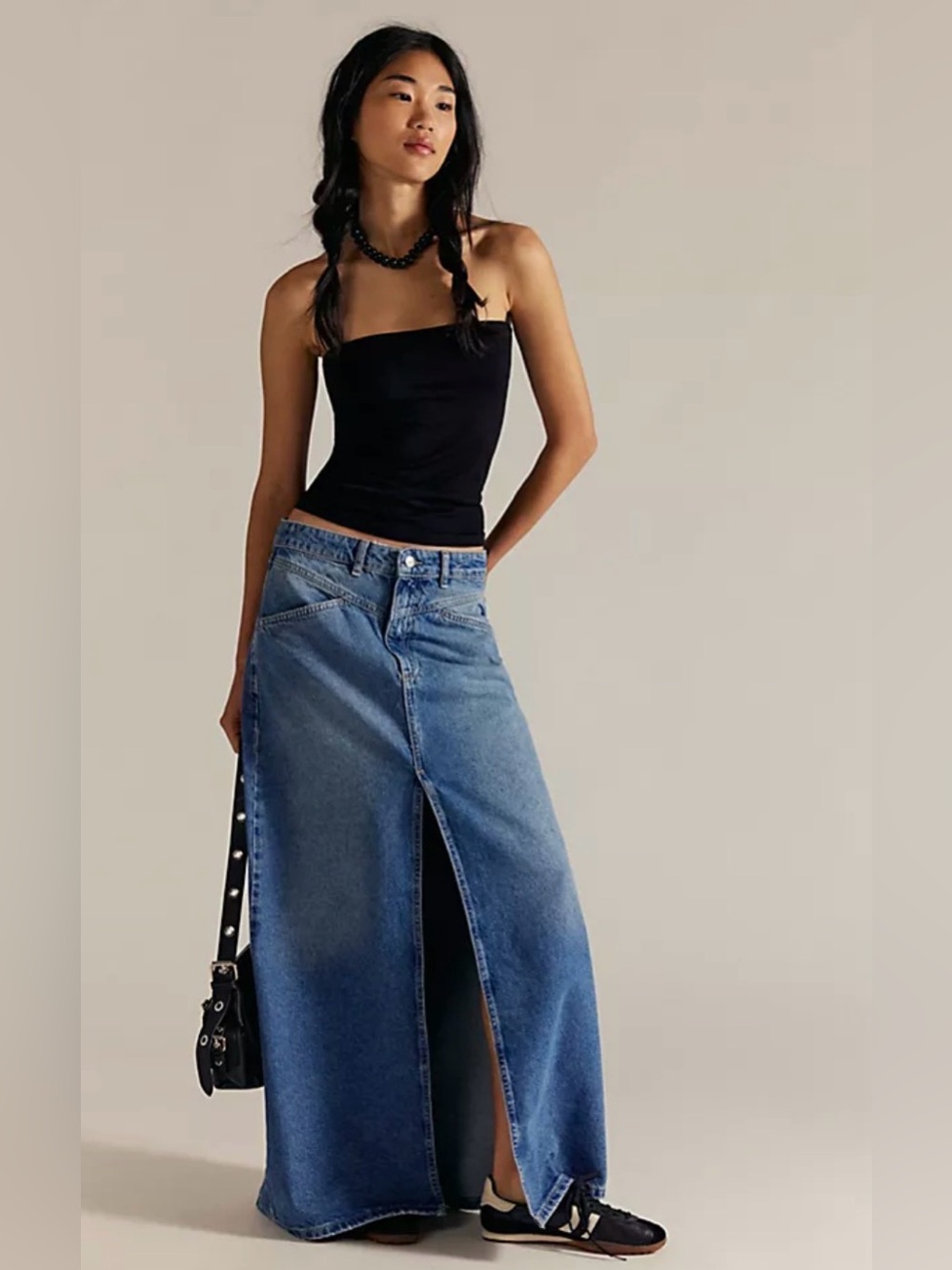 Free People - We The Free - Come As You Are Denim Maxi Skirt - Sz 10